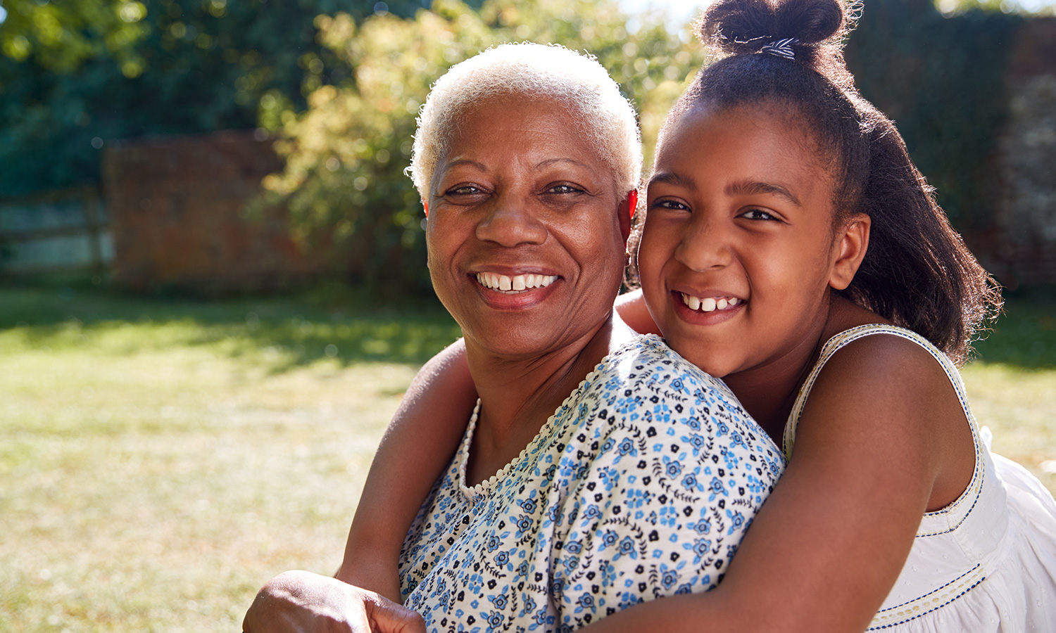 Grandmother and granddaughter